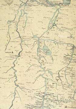 Plano topográfico del río Magdalena