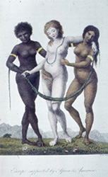 Europa sostenida por Africa y América, grabado de William Blake