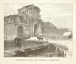 Entrance to the fortress Cartagena