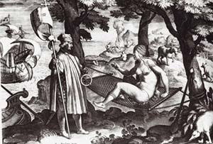 América, por Jan van der Straet