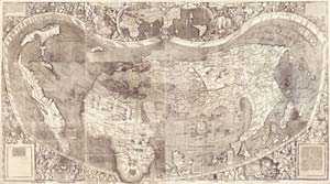 Mapa elaborado en 1507 por Martin Waldseemüller