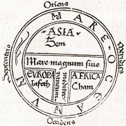Mapa T.O. Los mapas “T.O.” reflejan una cosmología cristiana