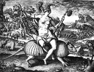 América, 1600, por Martin de Vos.