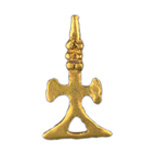 Cuenta Fundición a la cera perdida 1 d.C. - 900 d.C. 2,1 x 1,2 cm Pitalito (Colombia, Huila) Alto Magdalena - San Agustín Clásico Regional O03527, Museo del Oro