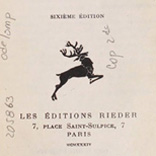 José Eustasio Rivera La vorágine Traducción al francés por Georges Pillement 3éme éd., París, Eds. Rieder, 1934. Biblioteca Luis Ángel Arango.