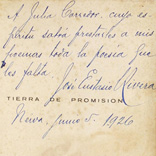 José Eustasio Rivera Tierra de promisión 4a. edición. Bogotá, Minerva, 1926. Biblioteca Luis Ángel Arango.