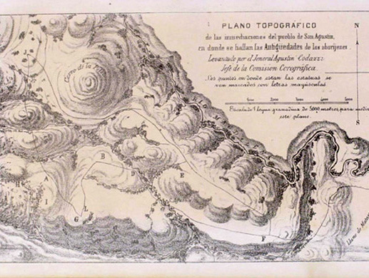 C''Antigüedades indíjenas. Ruinas de San Agustín, descritas i esplicadas por A. Codazzi'', en Felipe Pérez, Jeografía Física i Política de los Estados Unidos de Colombia Bogotá, Imprenta de la Nación, volumen II, 1863. Biblioteca Luis Ángel Arango.