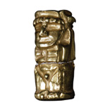 Figura Martillado y repujado 1 d.C. - 900 d.C. 3,5 x 1,5 cm Betania, San Agustín (Colombia, Huila) Alto Magdalena - San Agustín Clásico Regional O24251, Museo del Oro
