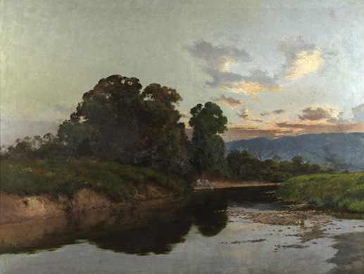 Ricardo Borrero Álvarez (1874-1931) Atardecer en la quebrada de La Tatacoa Óleo sobre tela, c. 1925 89,5 x 115 cm AP2869. Colección de Arte del Banco de la República