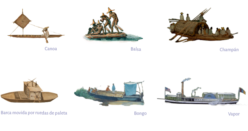 Canoas de la época