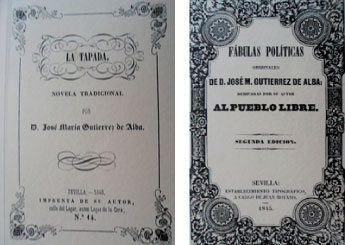 Portadas de La Tapada y Fábulas Políticas