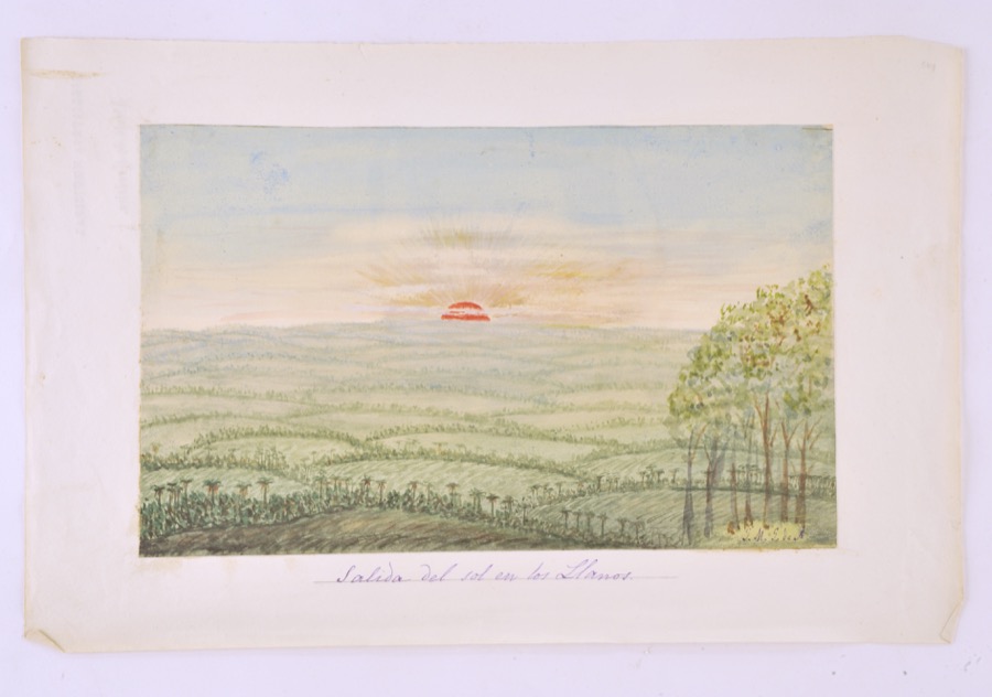 Salida del sol en los llanos