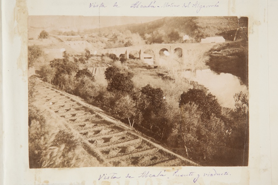 Vista de Alcalá. Puente y viaducto