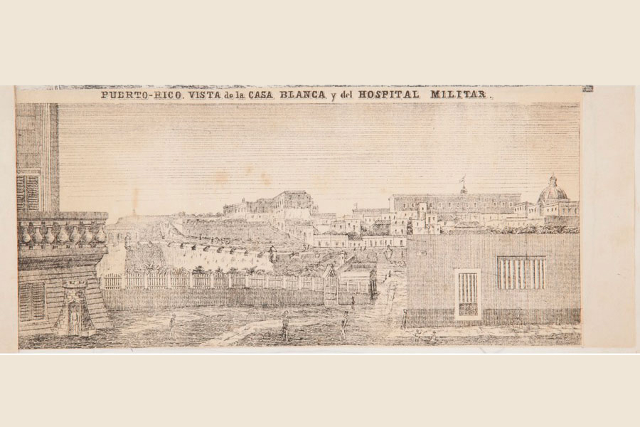 Puerto Rico. Vista de la Casa Blanca y del Hospital Militar.