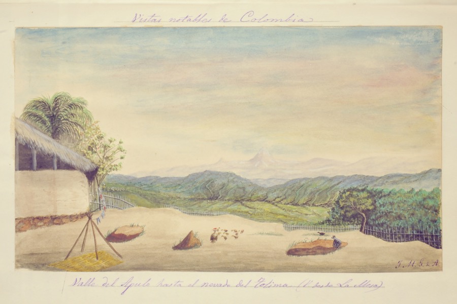 Valle del Apulo hasta el nevado del Tolima (Vista desde la Mesa)