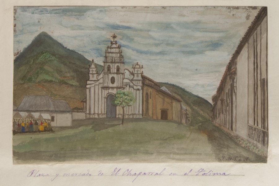 Plaza y mercado de El Chaparral en el Tolima