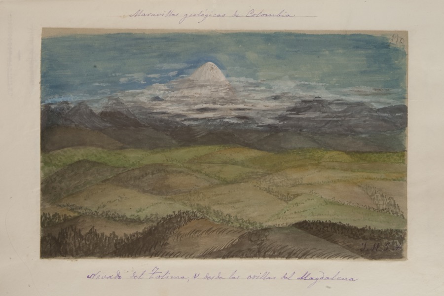 Nevado del Tolima, vista desde las orillas del Magdalena