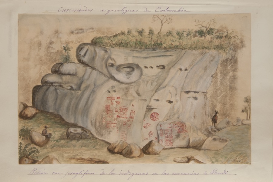 Peñón con jeroglíficos de los indígenas en las cercanías de Pandi [N° 2]