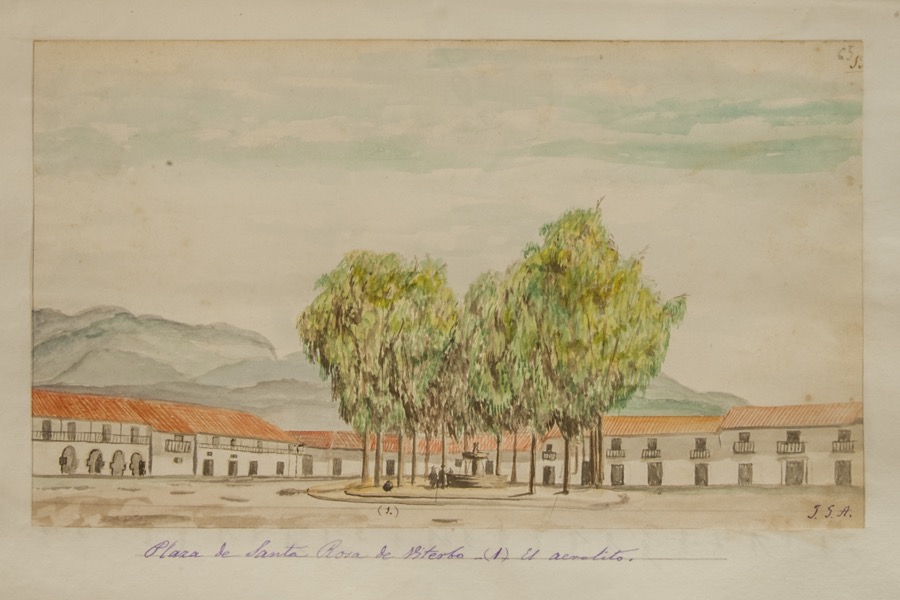 Plaza de Santa Rosa de Viterbo. (1) El aerolito