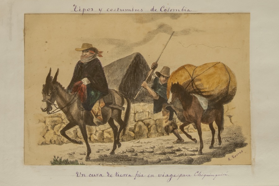 Un cura de tierra fría en viaje para Chiquinquirá