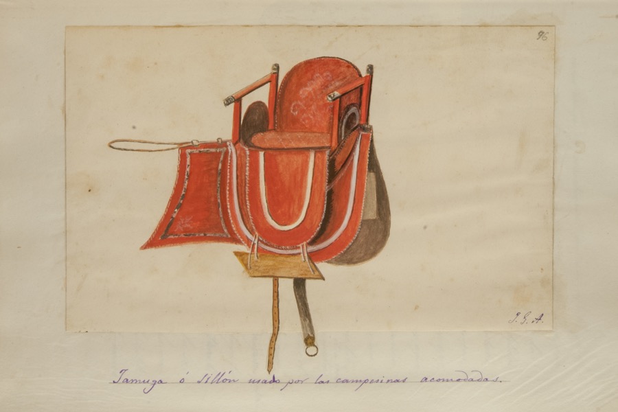 Jamuga o sillón usado por las campesinas acomodadas