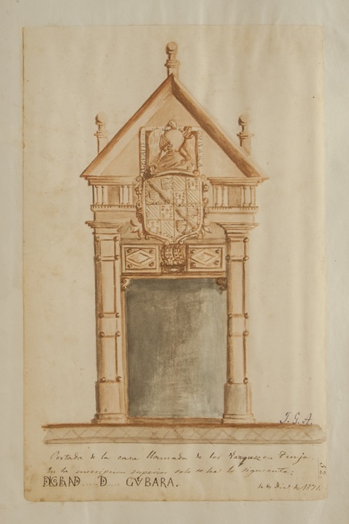 Portada de la casa llamada de los Vázquez en Tunja