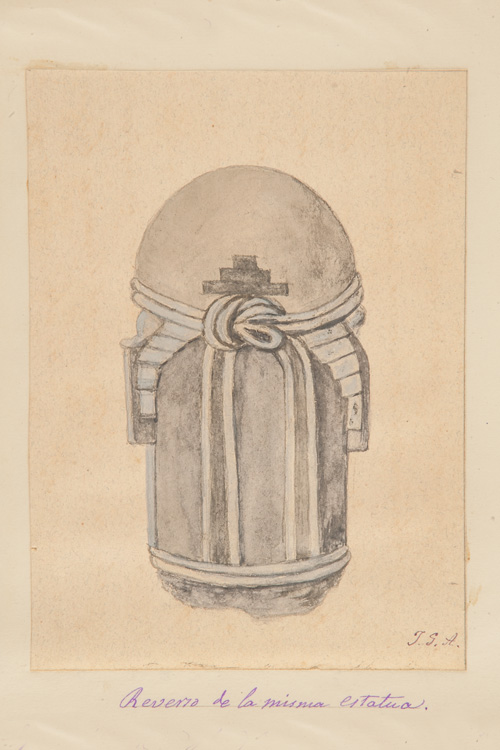 Estatua N° 1, Plaza de San Agustín. Reverso de la misma estatua. 