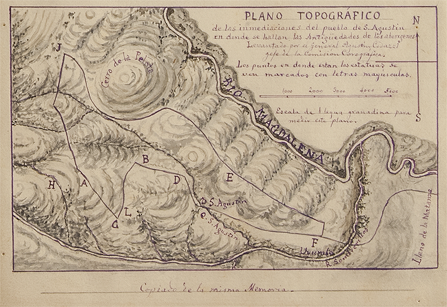 Plano topográfico de las inmediaciones del pueblo de San Agustín
