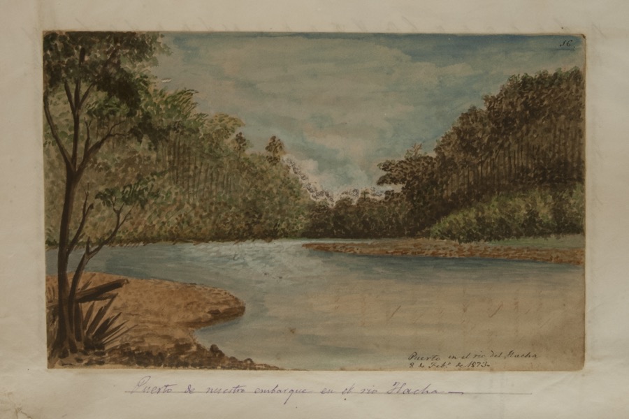 Puerto de nuestro embarque en el río Hacha