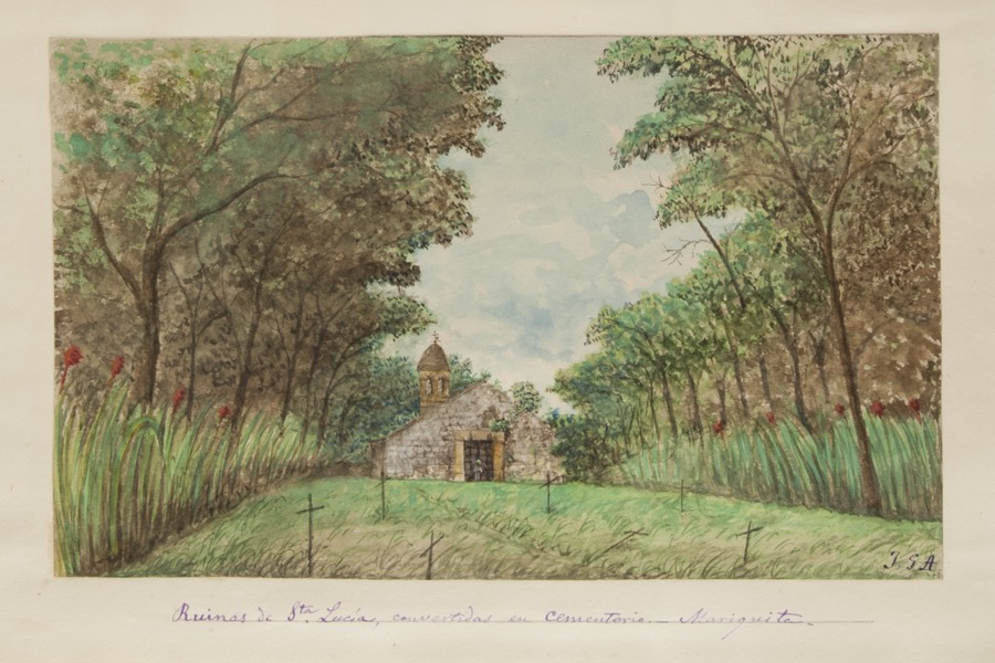 Ruinas de Santa Lucía convertidas en el cementerio