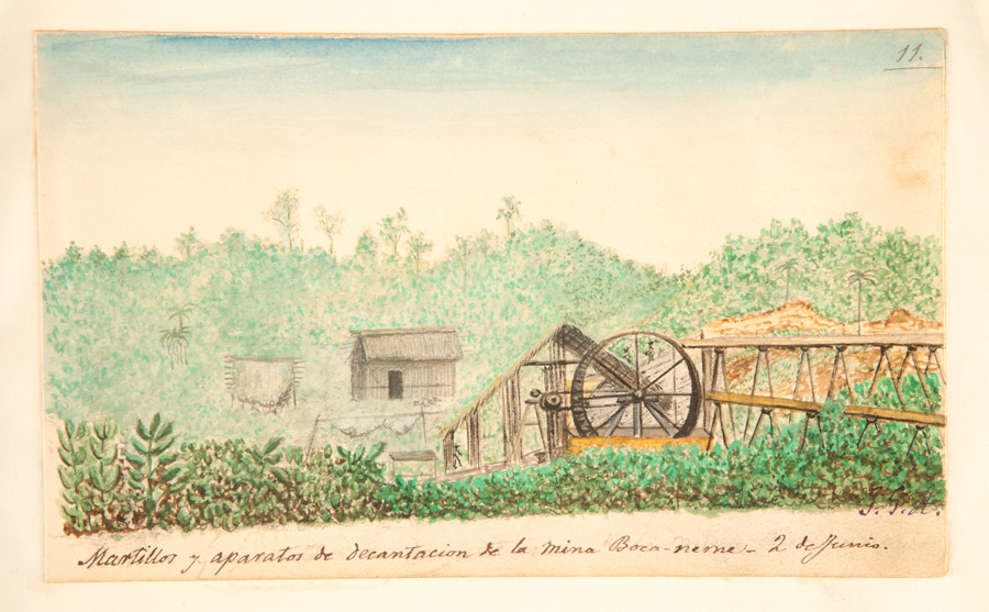 Martillos y aparatos de decantación de la Mina de Bocaneme