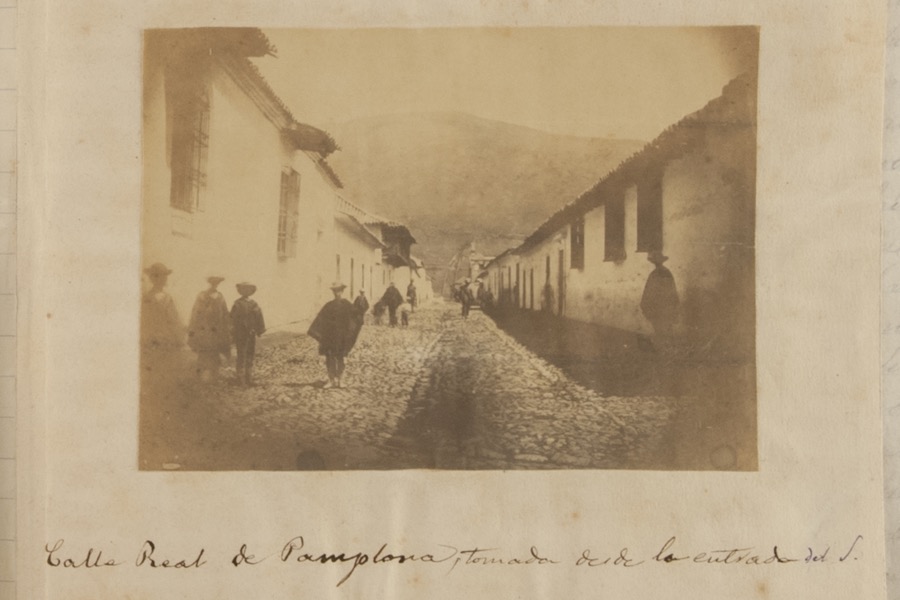 Calle Real de Pamplona, tomada desde la entrada del sur