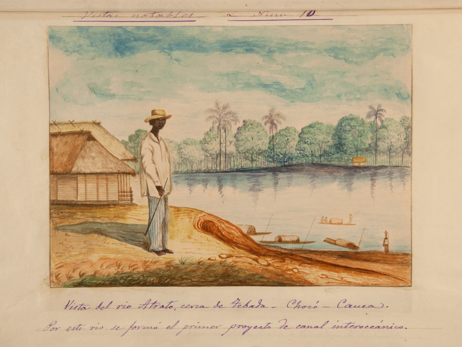 Vista del río Atrato, cerca de Tebada, Chocó, Cauca