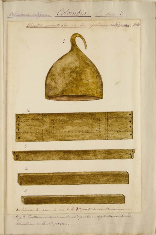 Objetos encontrados en los sepulcros indígenas