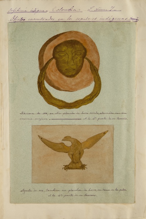 Objetos encontrados en los sepulcros indígenas