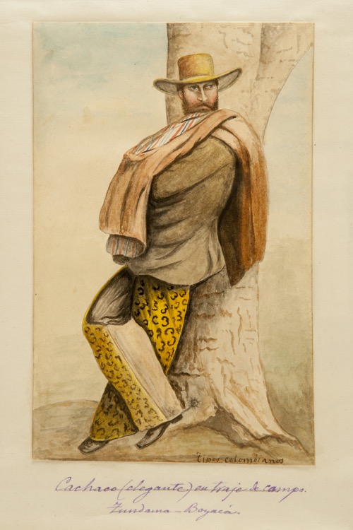 Cachaco (elegante) en traje de campo de Tundama, Boyacá