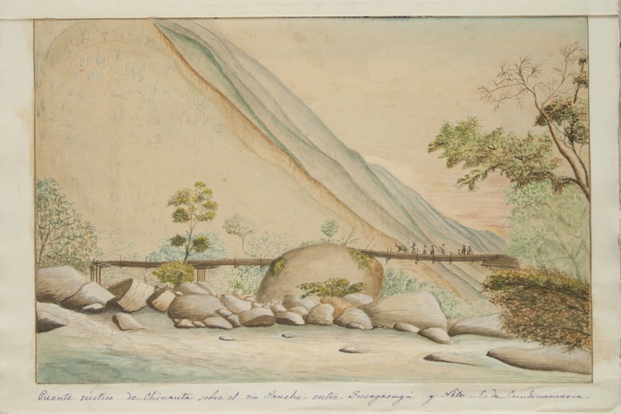 Puente rústico de Chinauta sobre el río Panche entre Fusagasugá y Nilo (Cundinamarca)