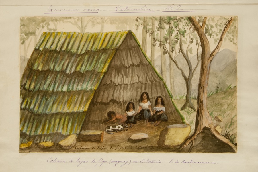 Cabaña de hojas de fique (maguey) en San Antonio