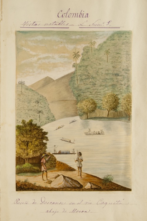 Puerto de descanse en el río Caquetá, abajo de Mocoa