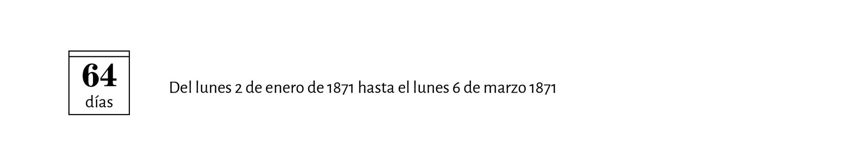 64 días de recorrido