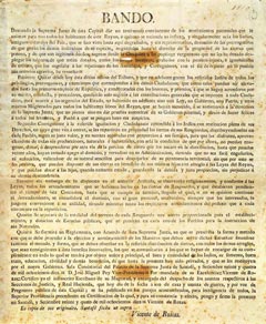 Bando del 24 de septiembre de  1810, Santafé