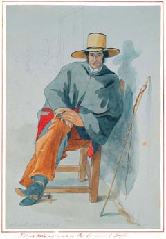 Tipo cundinamarqués en traje de montar