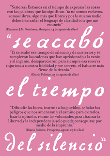 Palabras que nos cambiaron: lenguaje y poder en la independencia - Carteles
